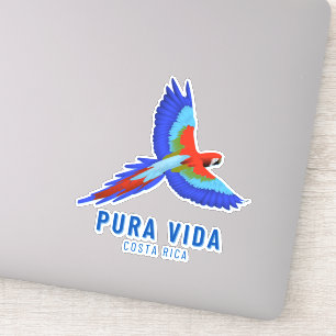 Sticker Costa Rica Parrot Souvenir coloré