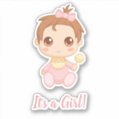 Sticker Costume de bébé rose (Devant)