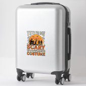 Sticker Costume de menuiserie effrayant Halloween Design v (Sur valise)