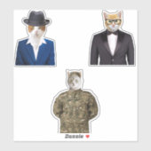 Sticker Costume de port de chat (Feuille)