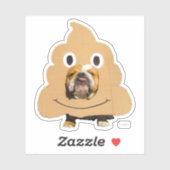 Sticker Costume Emoji de chien en caca (Feuille)