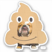 Sticker Costume Emoji de chien en caca (Devant)