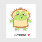 Sticker Costume esthétique de pain de grenouille (Feuille)