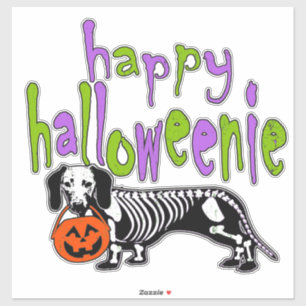 Sticker Costume Halloween Dachshund Halloween Happy Hallow