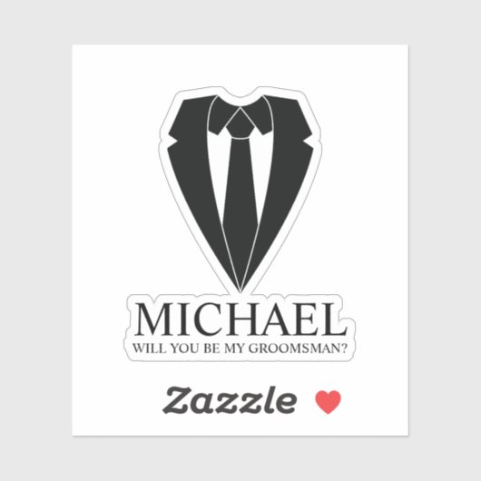 Sticker Costume Mariage noir - Proposition de fabricant de (Feuille)