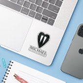 Sticker Costume Mariage noir - Proposition de fabricant de (Ordinateur portable avec iPhone)