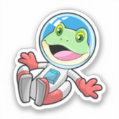 Sticker Costume spatial de l'astronaute de grenouille (Recto)