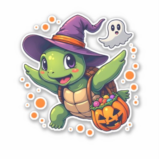 Sticker Costume Tortue Halloween Tortue Hommes Femmes Enfa (Devant)