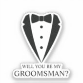 Sticker Costume Tuxedo Noir - Proposition de fabricant (Recto)