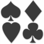 Sticker Costumes de carte - Noir (Devant)