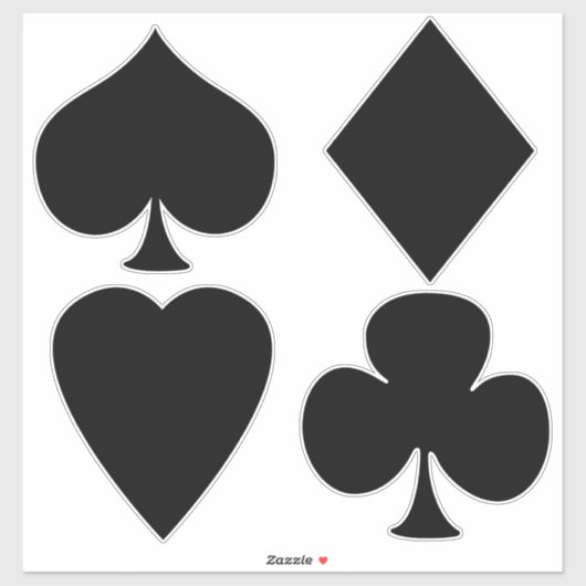 Sticker Costumes de carte - Noir (Feuille)