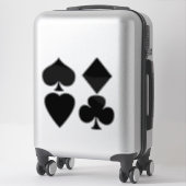 Sticker Costumes de carte - Noir (Sur valise)