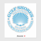 Sticker Côte du Golfe (coquillage) (Feuille)