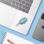 Sticker Coton Candy-Corn (Ordinateur portable avec iPhone)
