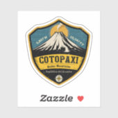 Sticker Cotopaxi Volcano Ecuador National Park Badge (Feuille)