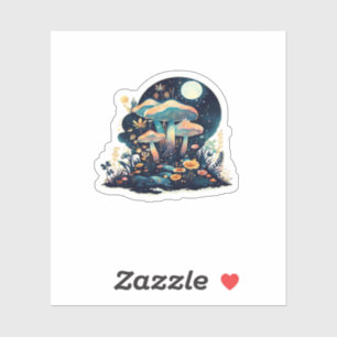 Sticker Cottagecore et Fête des champignons Goblincore est
