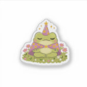 Sticker Cottagecore Grenouille Magicien Champignon (Devant)