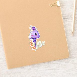 Sticker cottagecore kawaii champignon et escargot