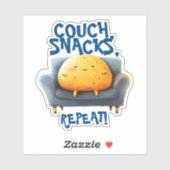 Sticker Couch Potato Funny (Feuille)