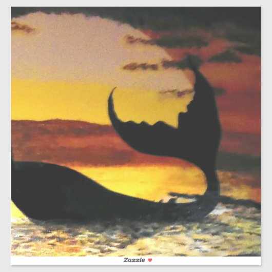 Sticker Couché de soleil de sirène #2 (Feuille)