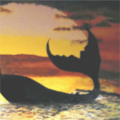 Sticker Couché de soleil de sirène #2 (Devant)