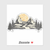 Sticker Coucher de soleil (Feuille)