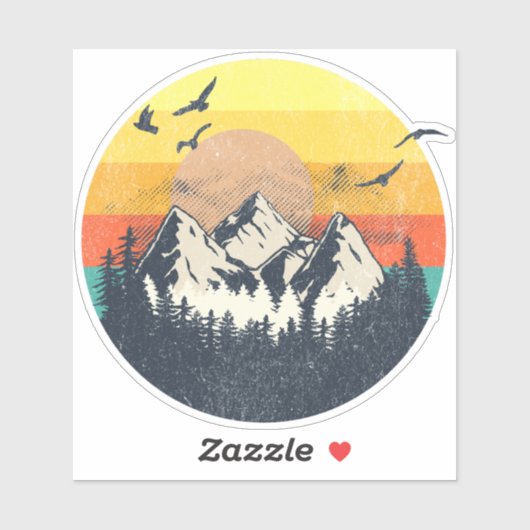 Sticker Coucher de soleil (Feuille)