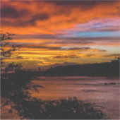 Sticker Coucher de soleil à Praia, Cap Vert (Devant)