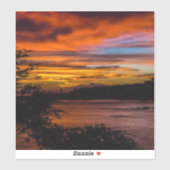 Sticker Coucher de soleil à Praia, Cap Vert (Feuille)