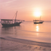 Sticker Coucher de soleil à Zanzibar (Devant)