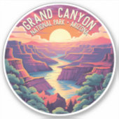 Sticker Coucher de soleil au Grand Canyon National Park Ar (Devant)
