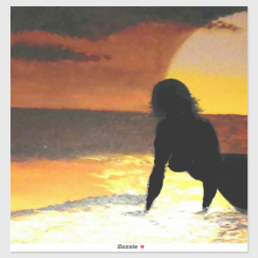 Sticker Coucher de soleil de la sirène #1 (Feuille)