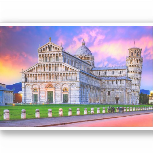 Sticker coucher de soleil de Pise (Devant)