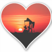 Sticker Coucher de soleil de Pumpjack (Devant)
