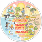 Sticker Coucher de soleil SoCal (Devant)
