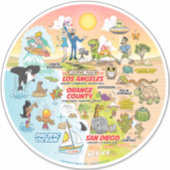 Sticker Coucher de soleil SoCal (Devant)