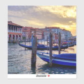 Sticker Coucher de soleil sur le Canal Grande (Feuille)