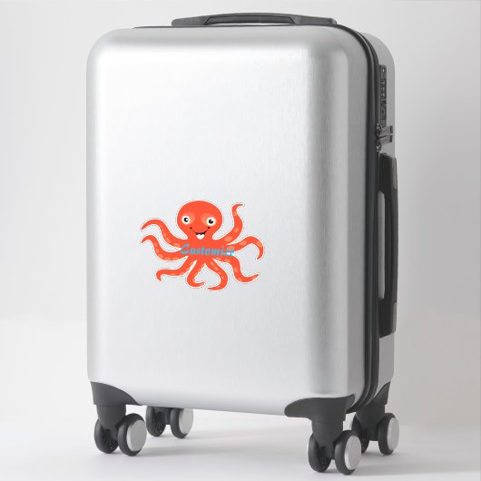 Sticker Coucou rouge souriant Octopus Thunder_Cove (Sur valise)