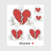 Sticker Coudre un cœur brisé (Feuille)