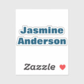 Sticker Couleur bleu océan minimaliste moderne (Feuille)