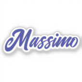 Sticker Couleur bleu profond, calligraphie moderne simple (Recto)