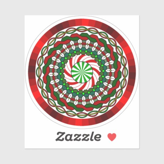 Sticker couleur de contour de Noël (Feuille)