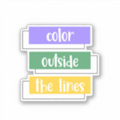 Sticker Couleur en dehors des lignes (Devant)