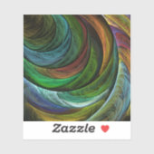 Sticker Couleur Gloire Moderne Art Abstrait Motif Élégant (Feuille)