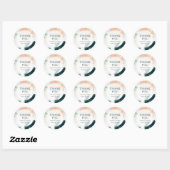 Sticker couleur Merci Abstrait mariage Favor (Feuille)