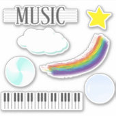 Sticker couleur musique (Devant)