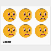 Sticker couleur or face triste (Feuille)