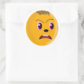 Sticker couleur or face triste (Sac)