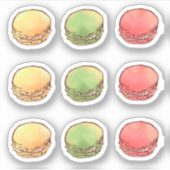 Sticker couleur pastel doux Macarons (Devant)