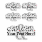Sticker Couleur personnalisée Mr et Mrs Plus (Devant)